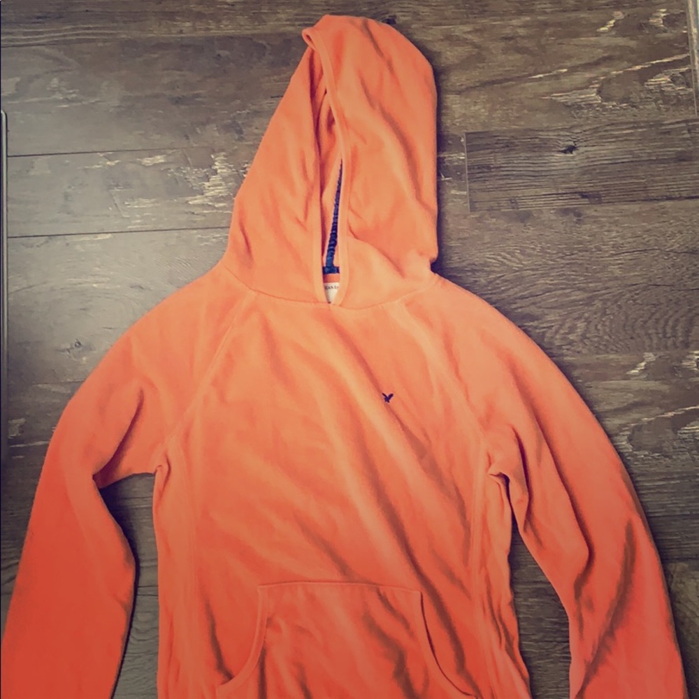American Eagle Orange Fleece Hoodie